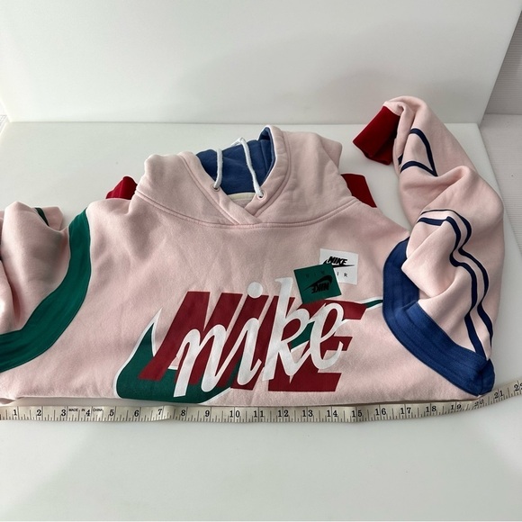 Nike Women's Multicolor Geometric Long Sleeve Pullover Hoodie - Size XS - Picture 5 of 6